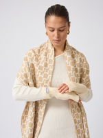 Шарф вязаный лого "ML"