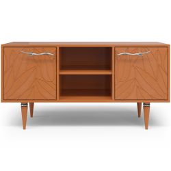 Тумба под ТВ Арт Колор leaves 117см Классик Сильвер Томленый оранжевый