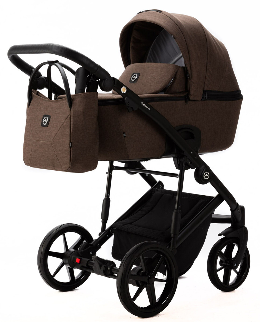 Детская коляска Adamex Mobi Lux New 2 в 1 MN-TK51 КОРИЧНЕВЫЙ