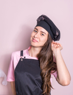 Колпак повара черный с сеткой