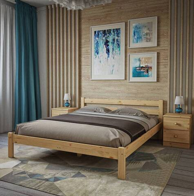 Кровать Стандарт 1600 х 2000 сосна, бесцветный акриловый лак