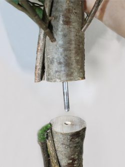 Искусственное дерево Мандарин 180см в высоком белом кашпо ротанг