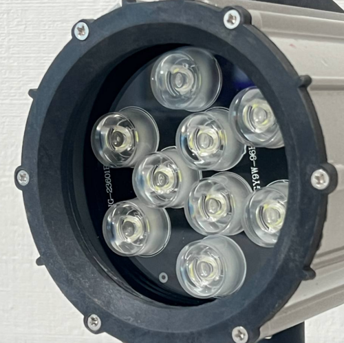 Станочный светодиодный светильник на гибкой ножке с винтовым основанием 9Вт, 900Лм, 5500К, 60°, IP65, 7200мм, 110В-220В AC