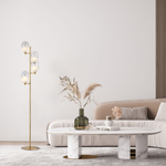 Напольный светильник со стеклянными плафонами 01161/4 латунь