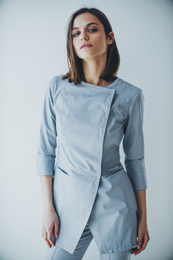 Блуза женская м272 toray твил серый529