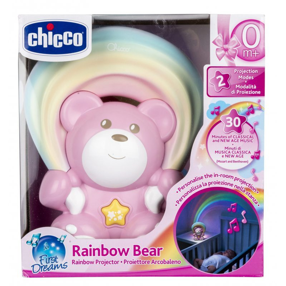 First Dreams - Мишка Тедди с проектором Rainbow Pink 104741