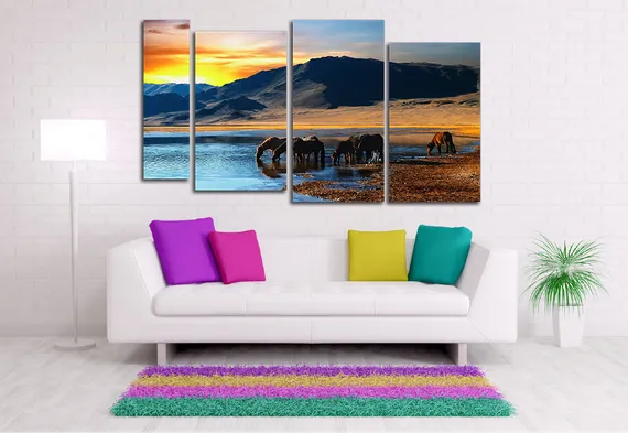 Модульная картина "Красочный закат"