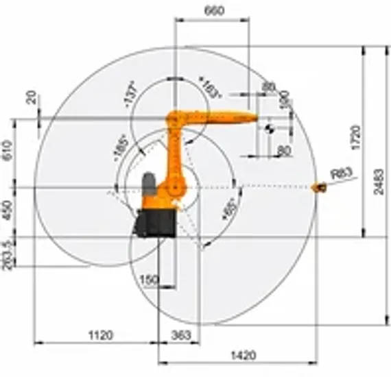 Промышленный робот KUKA KR CYBERTECH KR 20 R1810 F