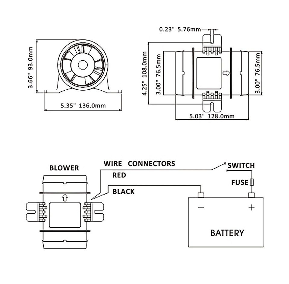Вентилятор, 4,1 куб. м/мин, 12 В (10269265)