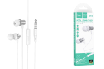 Проводные наушники Hoco M110 Fountain metal universal earphones with mic Silver