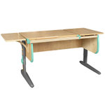 Растущая парта с короткой боковой полкой Дэми СУТ 25-01-БК1 (1500×610 мм)