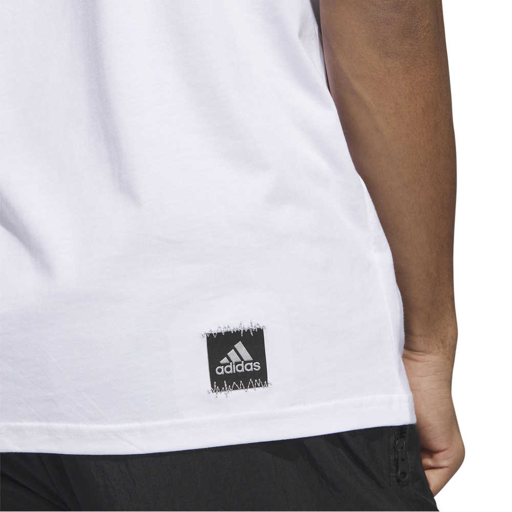 Мужское теннисное поло adidas Power Logo Foil T-Shirt Men - White, Grey