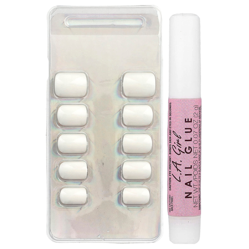 L.A. Girl, Oh So Shiny, искусственные ногти, гелевые типсы для сияния ногтей, GNT151 Облако Nine, набор из 25 предметов