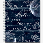 Тетрадь общая 96 листов на мет.гребне  "Лунная мистерия"