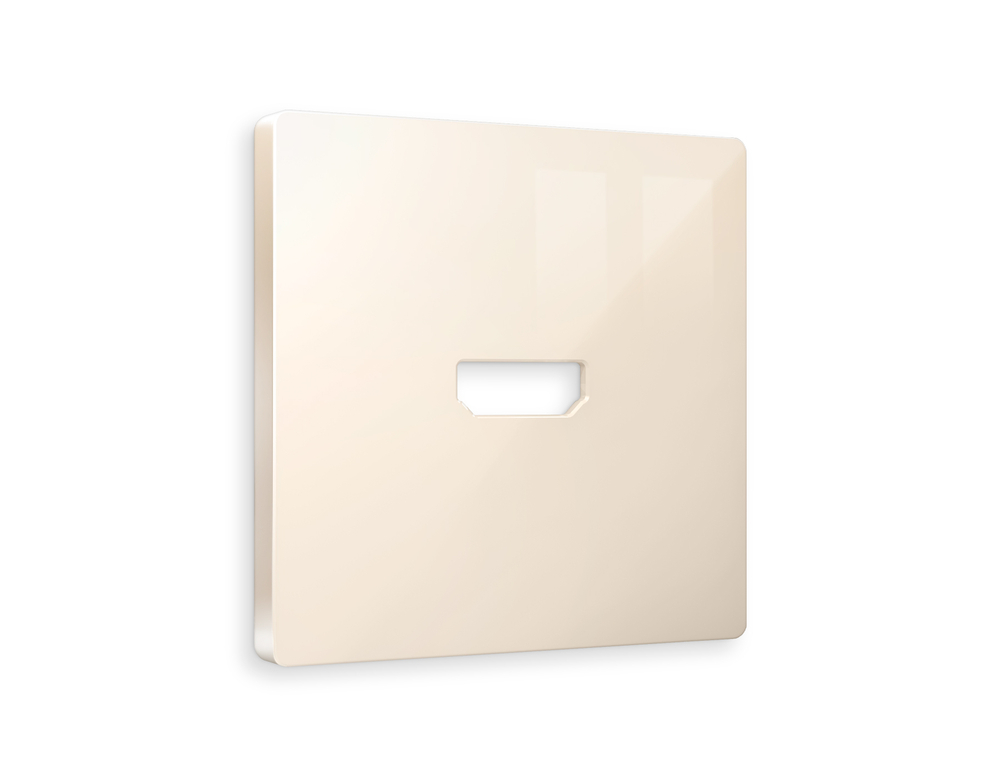 AP3140 Лицевая панель ALFA (Бежевый глянец) для HDMI розетки QUANT