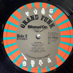 Винтажная виниловая пластинка LP Grand Funk Shinin On (Japan 1974) (No Obi) (Очки На Перфорации)