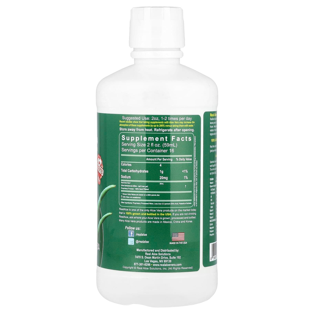 Real Aloe, сок алоэ вера, 960 мл (32 жидк. унции)