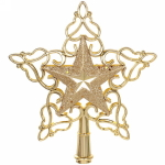 Звезда на ёлку «Кружево» 20*22 см, Золото