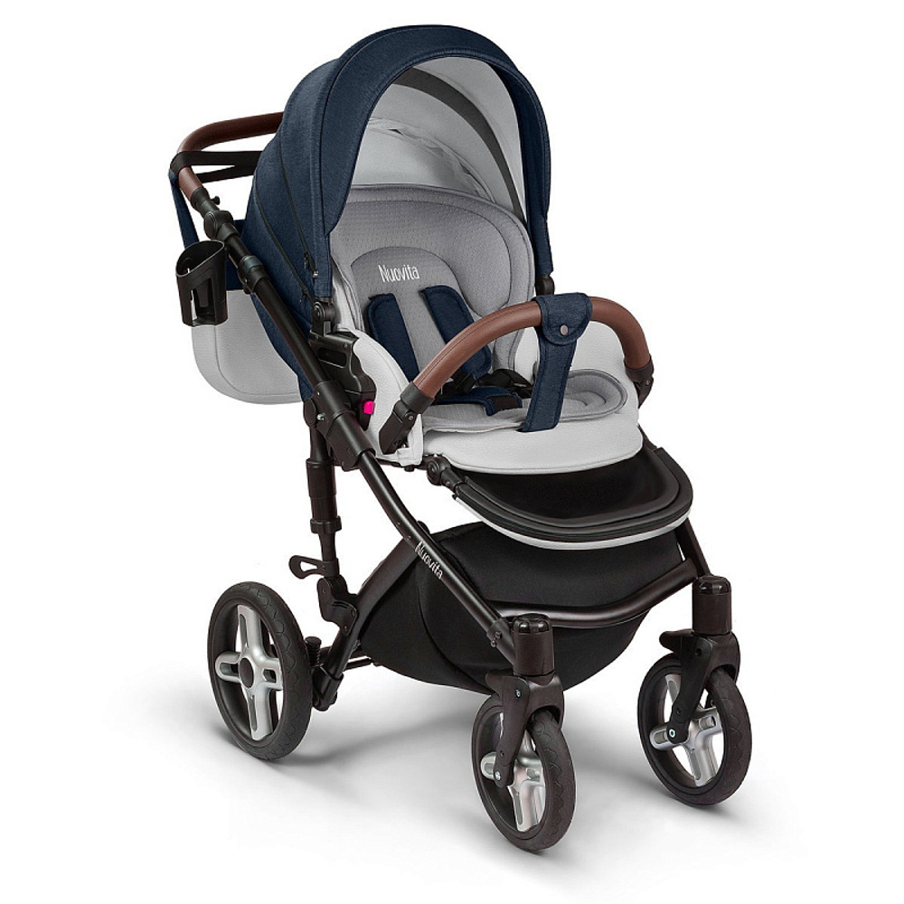 Детская коляска Nuovita Carro Sport 2 в 1 Blu Argenteo/Синий серебристый