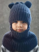 Шапка для мальчика со снудом осенняя
