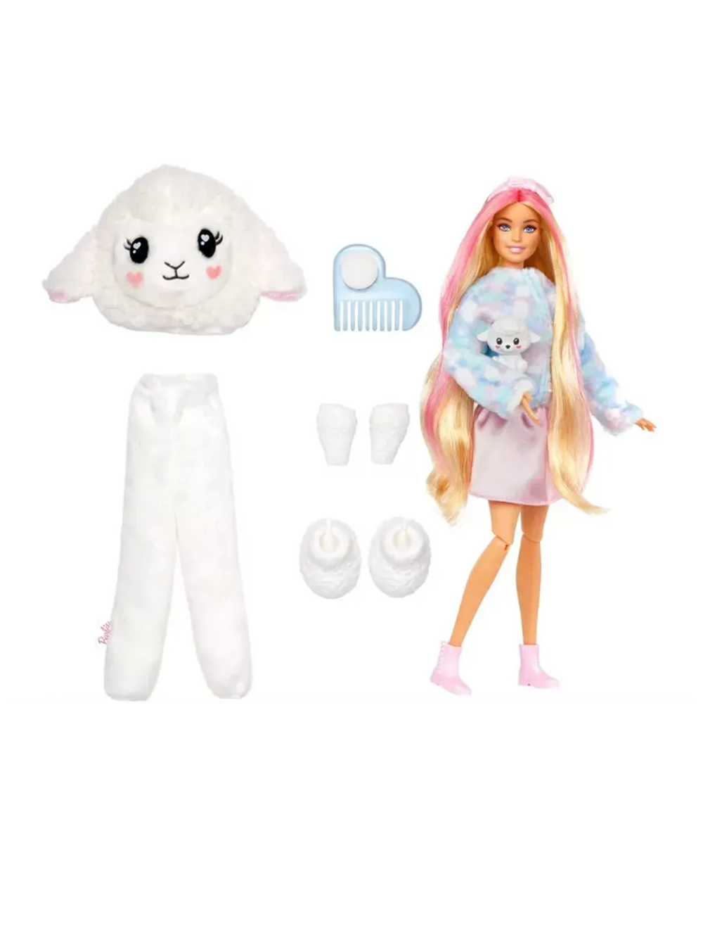 Барби Cutie Reveal HKR03, кукла в костюме овечки с сюрпризом и аксессуарами