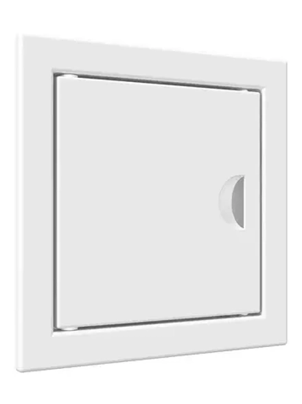 Люк 100*100 Л1010Р ревизионный 122х122 с фланцем 98х98 с ручкой АБС ERA title=