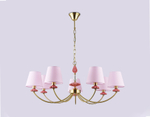 Светильник подвесной LH75025/7 GD/PI золото/розовый E14/7 max 40W D890*800