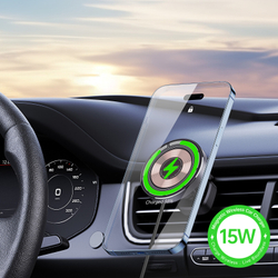 Магнитное беспроводное автомобильное зарядное устройство V2 Wireless Car Charger 15W, Duzzona