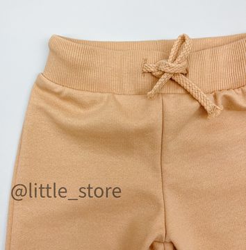 Брюки "Таксы" из футера с начесом, итальянский песок