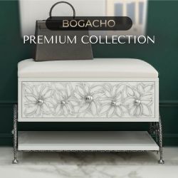 Банкетка Терра Айс Античное Серебро