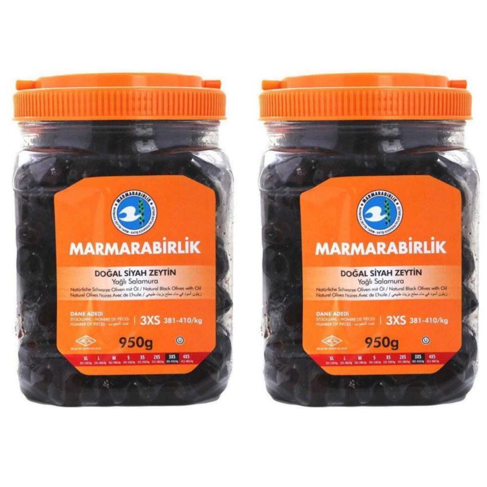 Маслины Marmarabirlik 3XS вяленые банка 950 г 2 шт