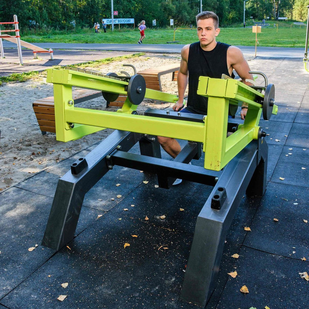 Power-1806 Уличный тренажер Трицепс-машина (имитация отжиманий) с переменной нагрузкой ZAVODSPORTA