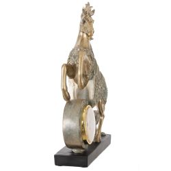 GAEM Фигурка декоративная "Лошадь" с часами (AAx1,н.п.), L23 W7 H33 см