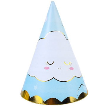 Колпаки праздничные «Детские грёзы» в голубом цвете, 6 шт