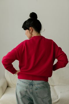 Джемпер Л.Т., 100% шерсть ягнёнка, цвет драконий фрукт.