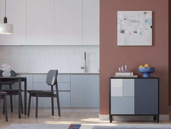 Стул с обивкой saga, рогожка, темно-серый