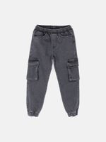 Джинсы карго "Темно-серые" для мальчиков 7+