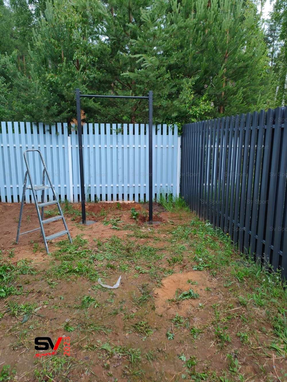 Монтаж уличных турников Sv Sport (2 вертикальных столба)