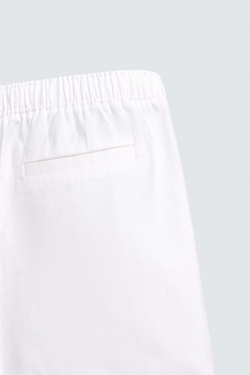 ZARA ШОРТЫ RELAXED FIT ИЗ РЕЛЬЕФНОЙ ТКАНИ, БЕЛЫЙ