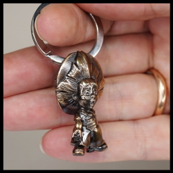 Брелок "Коротышка" для ключей , бронза