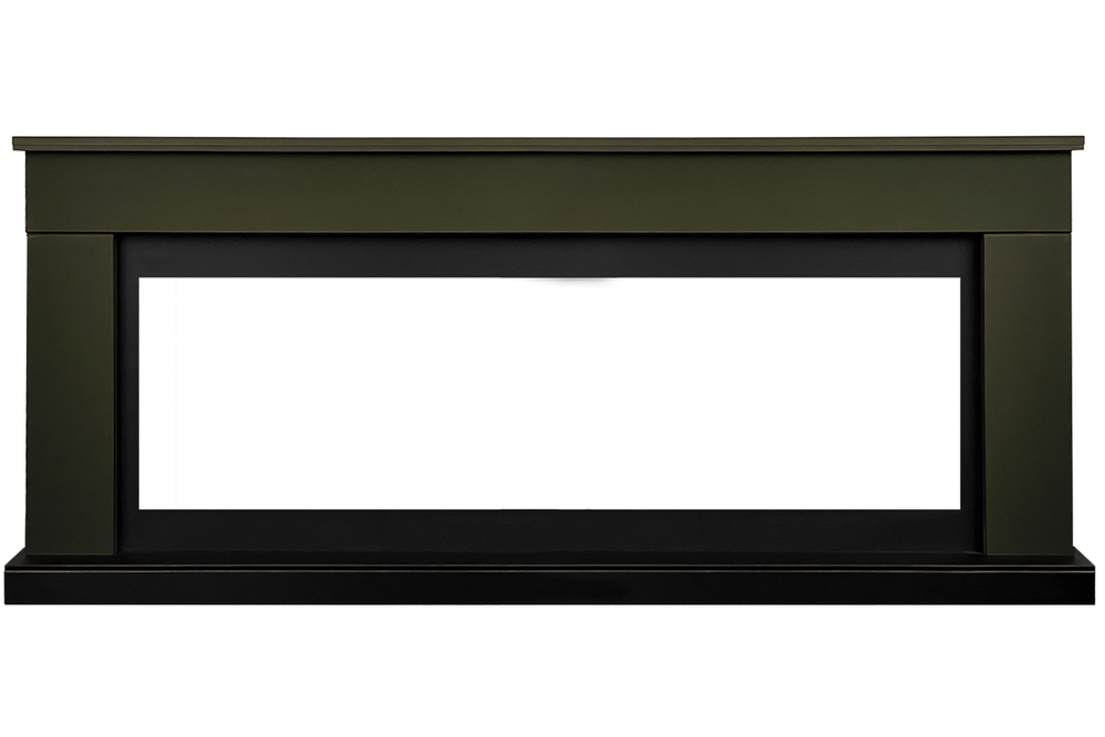 Каминокомплект Bergen 60 SFT (Разборный) - Темная олива с очагом Vision 60 LED