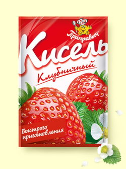 Кисель быстрого приготовления Приправыч Клубника 110гр. 1 шт.
