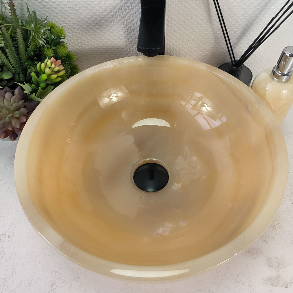 Раковина из оникса Bowl Yellow TinLip BO-60906 40*40*15