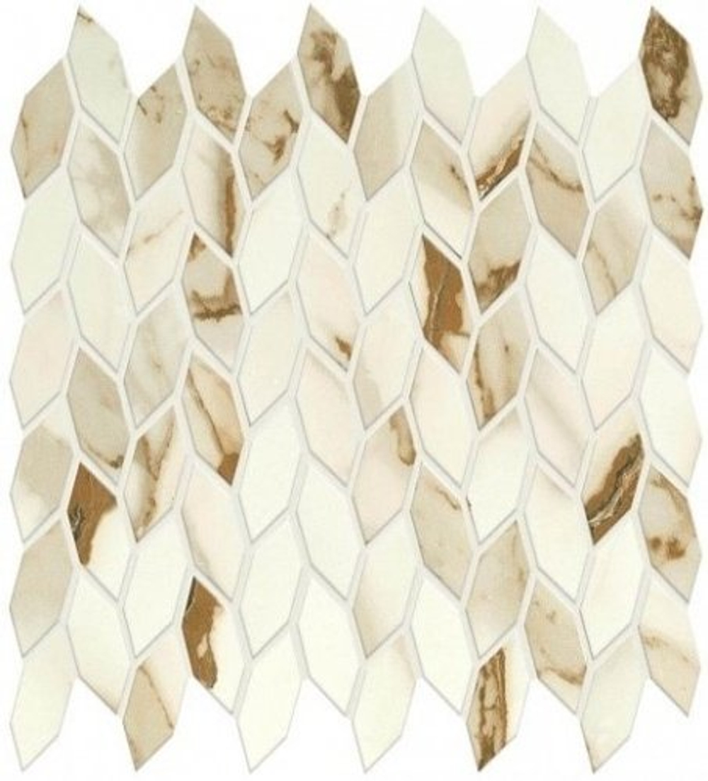 Мозаика ATLAS CONCORDE MARVEL SHINE Calacatta Imperiale Mosaico Twist Shiny 30,5x30,5 A4WN