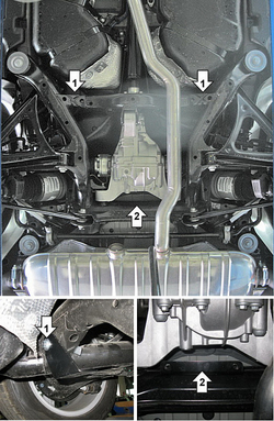 Защита Зад. дифференциала. 3 мм, Сталь. для Volkswagen Touareg 2002-2018, MOTODOR.12703