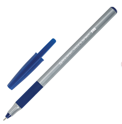 Ручка шарик. узел 0,7мм. линия письма 0,35мм. "i-Stick Point" синяя, корпус серый (BRAUBERG)