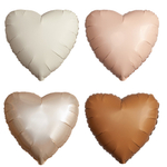 Фольгированный шар-сердце, матовый, в бежевых оттенках, 46 см