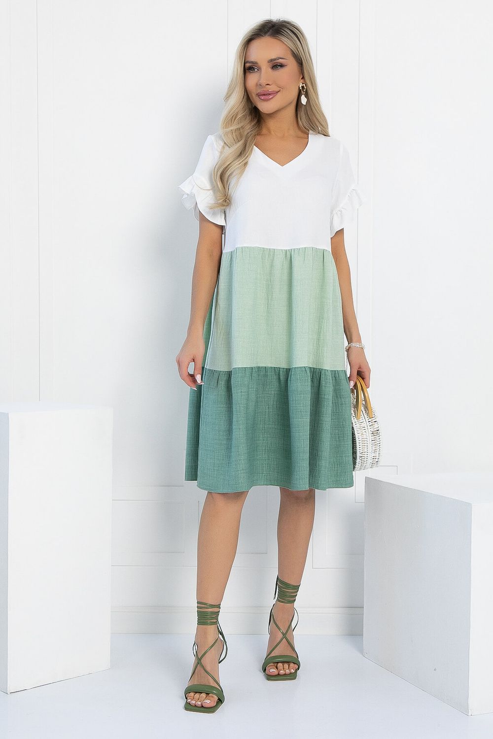 Платье Летний поцелуй (зеленое) П15791-12М LT Collection