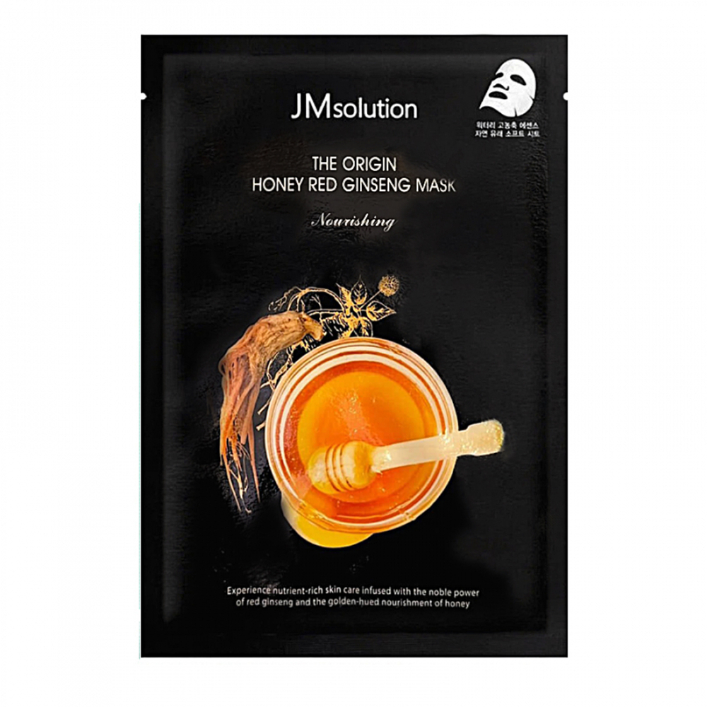 [JM SOLUTION] The Origin Honey Red Ginseng Mask - Тканевая маска с экстрактом мёда и красного женьшеня