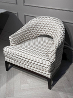 Кресло Ist Casa Тринити, 81х78х78, молочный с принтом